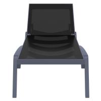 Pacific Sling Chaise Lounge Dark Gray - Black ISP089-DGR-BLA - 8